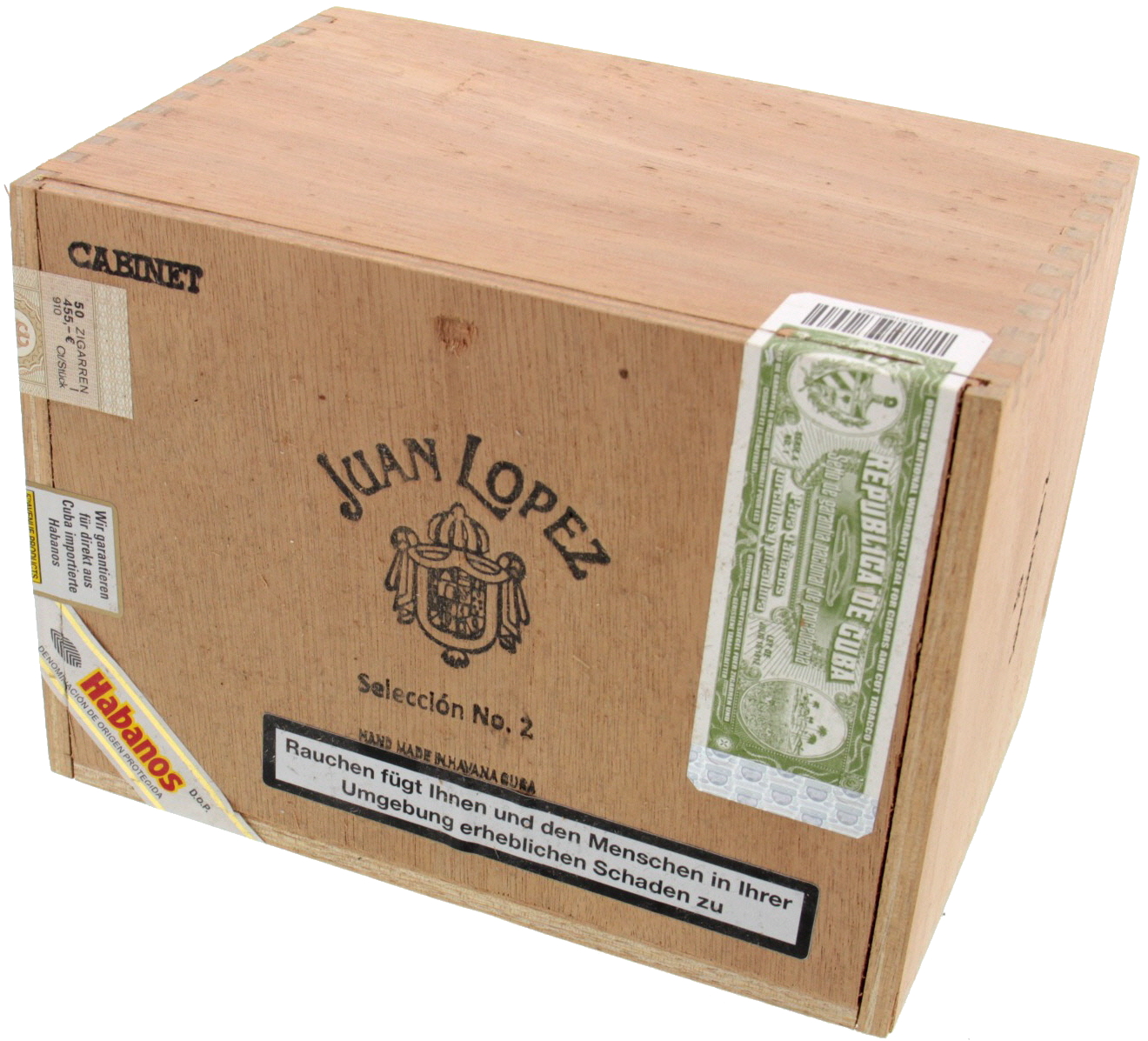 Xì gà Juan Lopez Seleccion No. 2 hộp gỗ 25 điếu