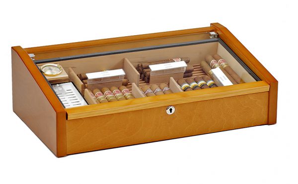 Hộp bảo quản Cigar Adorini Vega vàng