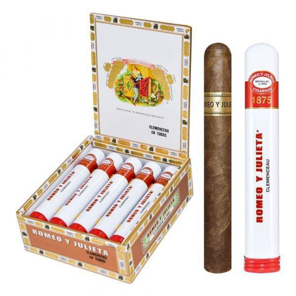Romeo y Julieta 1875 Clemenceaus en Tubos – Toro Dominican cổ điển trong ống nhôm