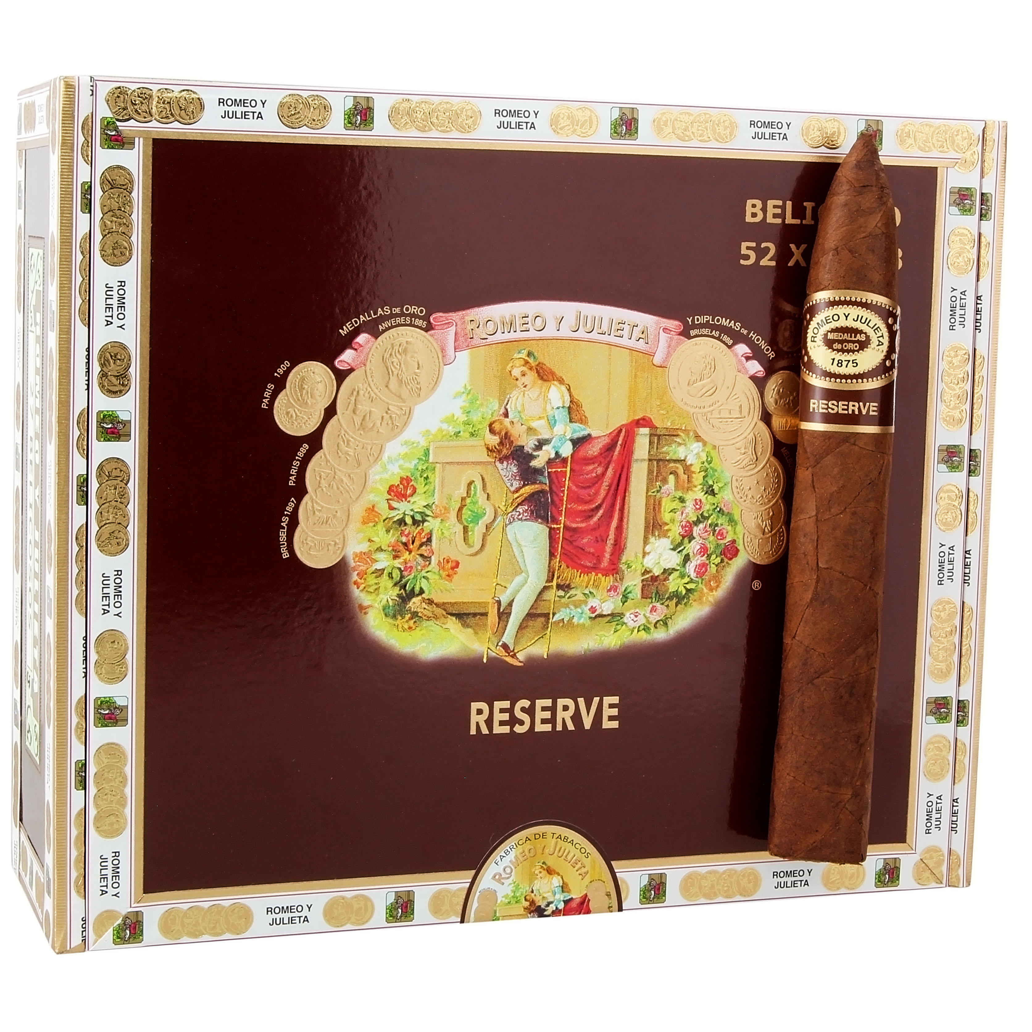 Romeo y Julieta Reserve Belicoso 6″1/8 × 52 | Hương gỗ, café và caramel đậm phong cách Nicaragua