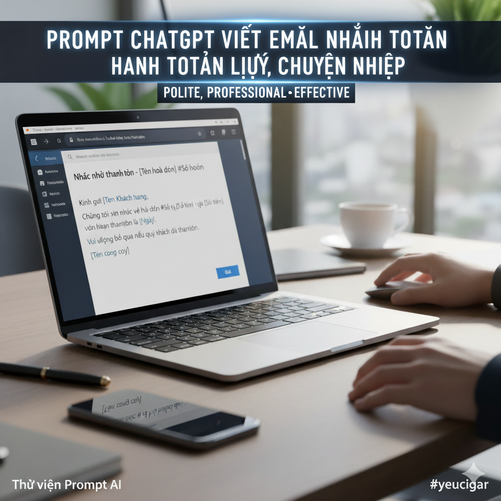 Prompt ChatGPT viết email nhắc thanh toán
