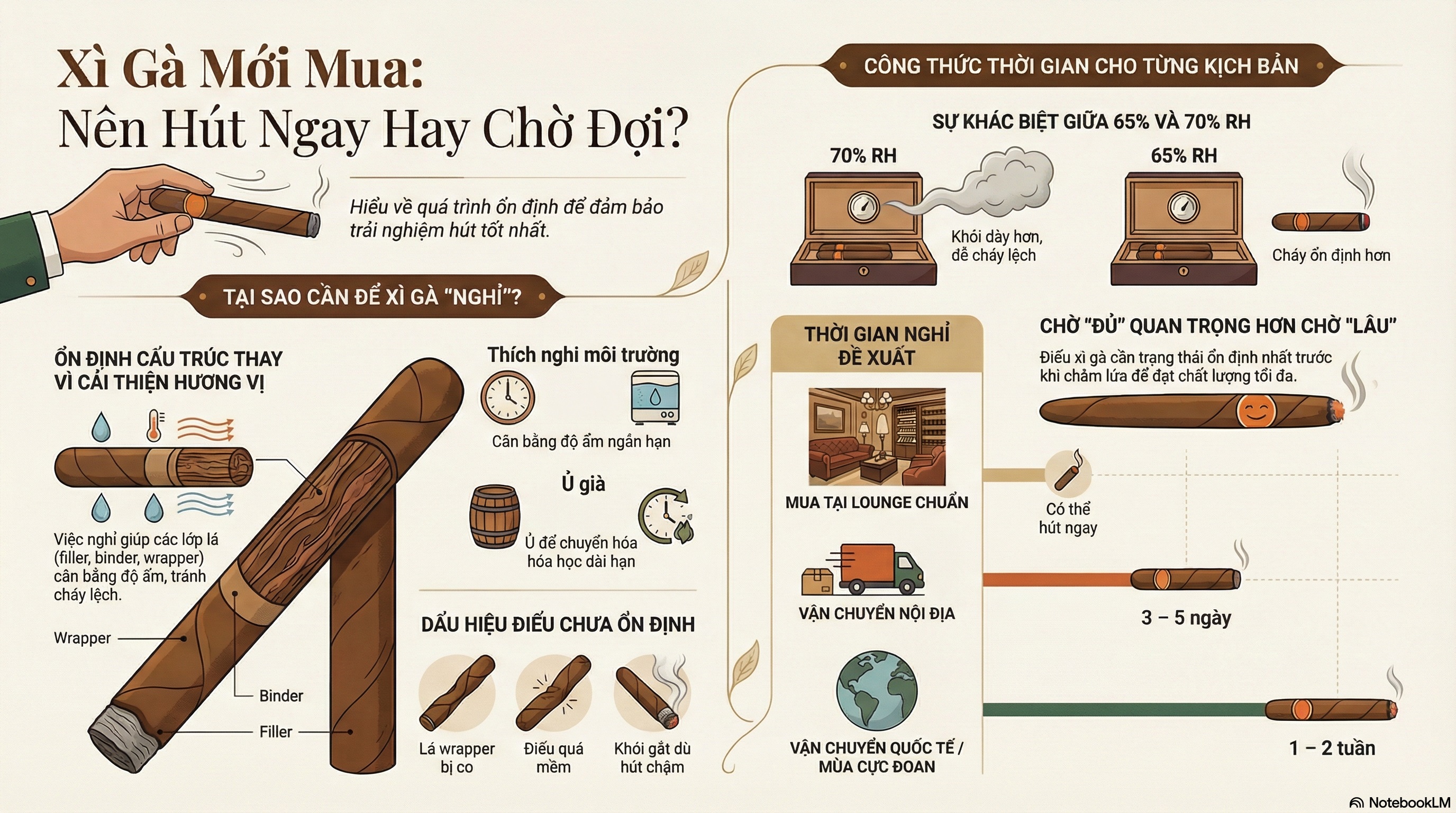 Bảo quản cigar mới mua